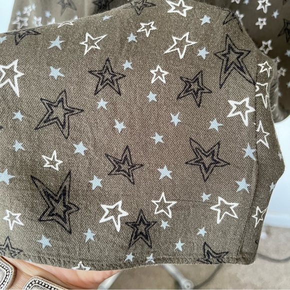 Boden Green Star Print midi length dress size 12 New - Picture 5 of 6